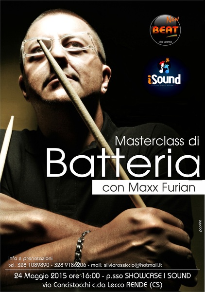 Masterclass di batteria con Maxx Furian